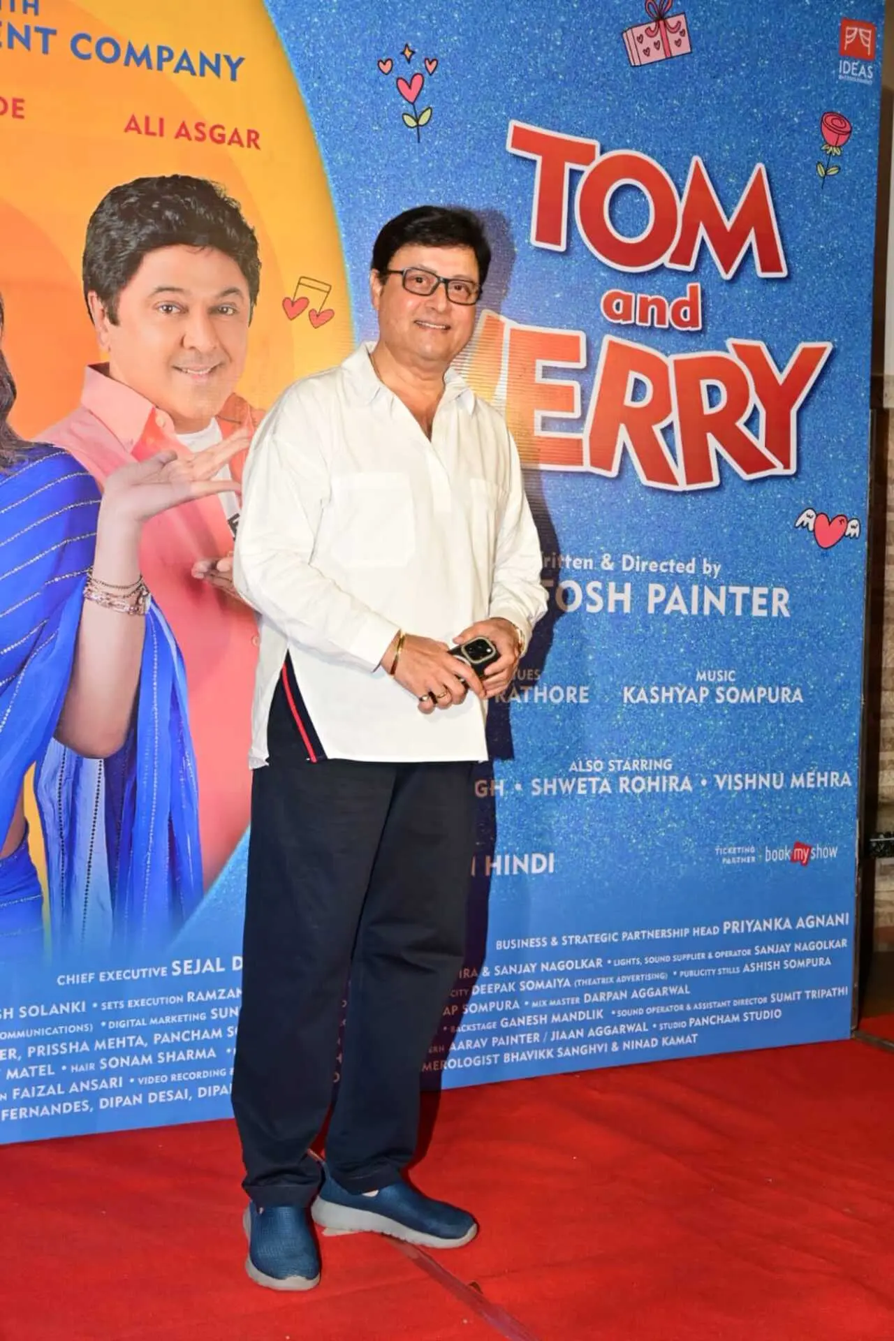 Veteran actor Sachin Pilgaonkar also arrived for the premiere of Paritosh Painter&rsquo;s play, Tom and Jerry.